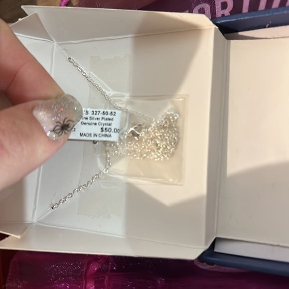 Brilliance genuine crystal infinity necklace - Picture 3 of 3